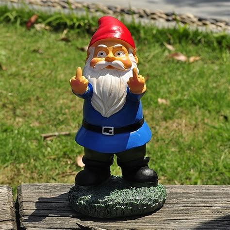 gnome rude|funny garden gnomes.